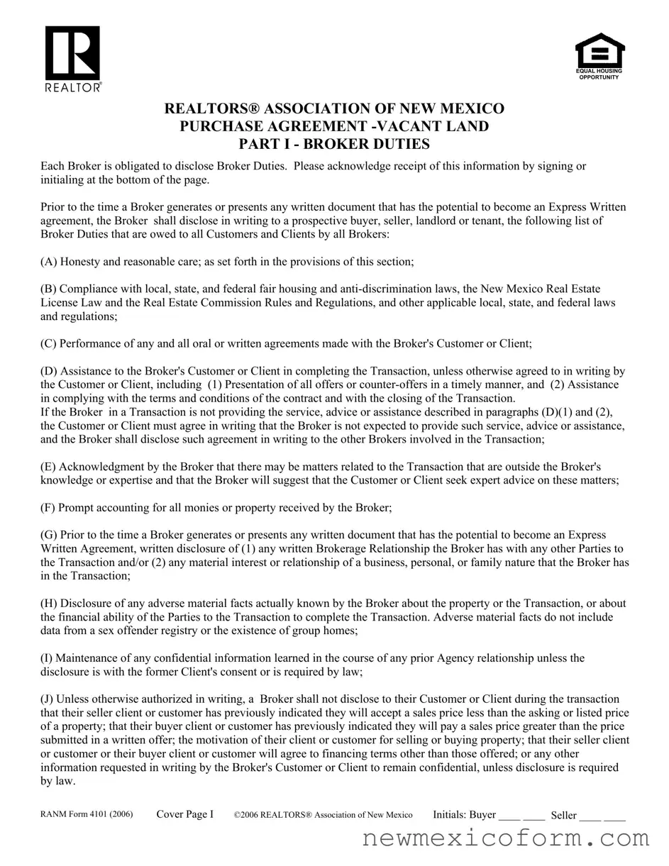 Fill Out a Valid New Mexico Agreement Land Template