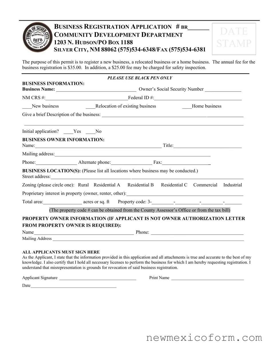 Fill Out a Valid Nm Business Application Template