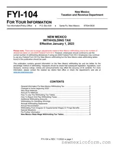 Fill Out a Valid New Mexico Withholding Template